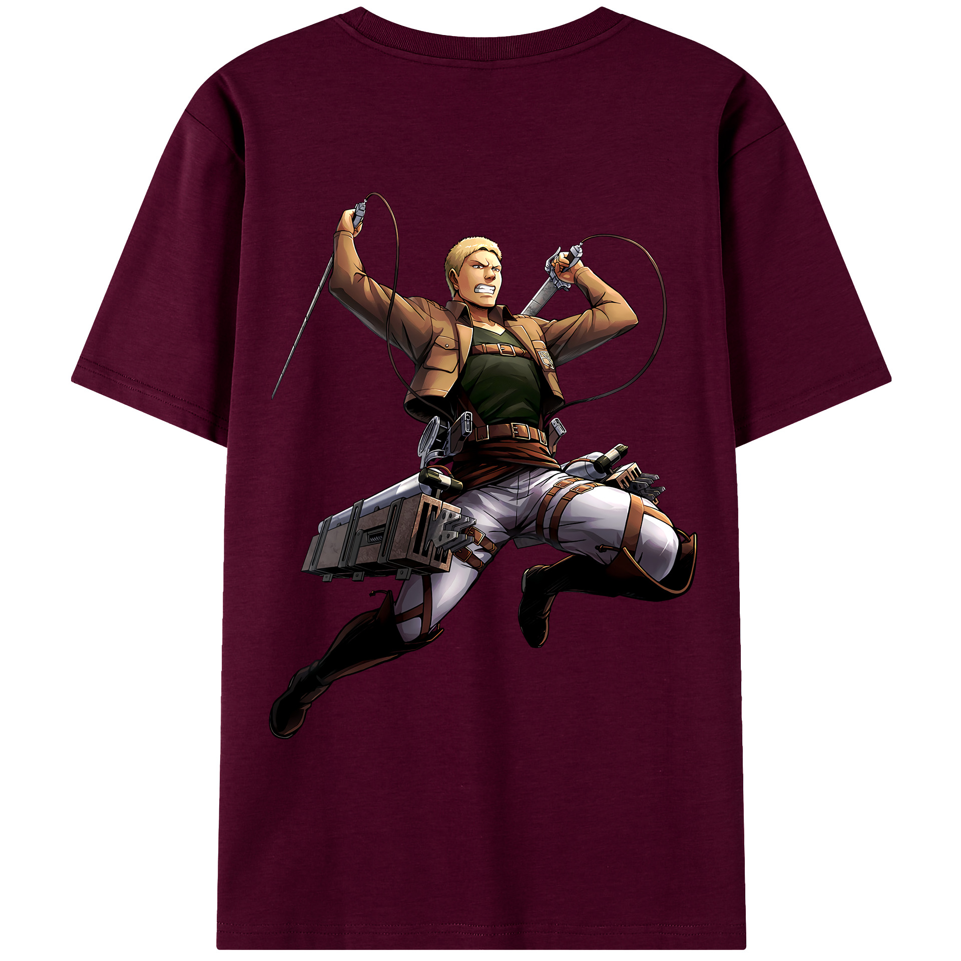 （画像用） 進撃の巨人 ライナー・ブラウン Attack on Titan Reiner Braun レディース半袖Tシャツ(バックプリント)